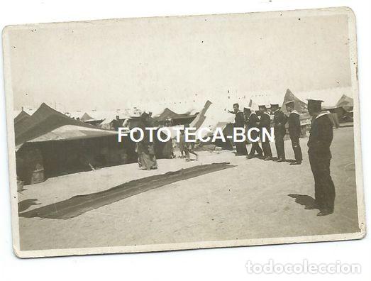 Photographie ancienne: FOTO ORIGINAL VILLA CISNEROS SAHARA ESPA&Ntilde;OL CAMPAMENTO MORO TELA TEJIDA POR NATIVOS A&Ntilde;O 1948