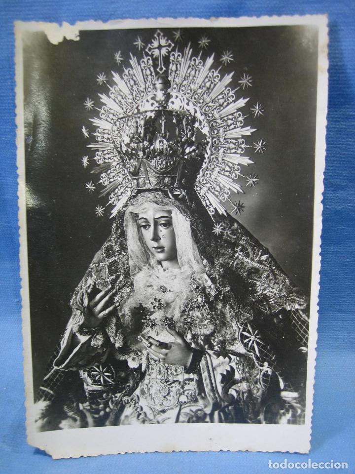 Fotograf&iacute;a antigua: Antigua fotograf&iacute;a de Virgen. Medidas 12x16,5 cm