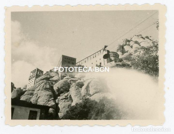 Photographie ancienne: FOTO ORIGINAL FUNICULAR AEREO AERI MONASTERIO DE MONTSERRAT A&Ntilde;OS 30
