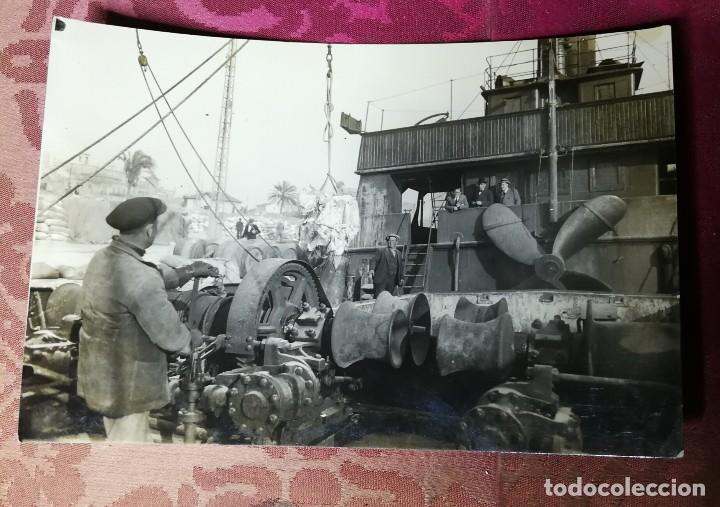 Fotografia antica: ANTIGUA FOTOGRAFIA. BARCO. MAQUINAS. FOTO.