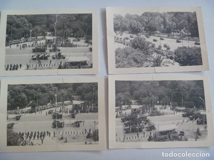 Antique Photography: LOTE DE 4 FOTOS DESFILE DE LA VICTORIA , SEVILLA 67-68 : CAMIONES REMOLCANDO PIEZAS DE ARTILLERIA