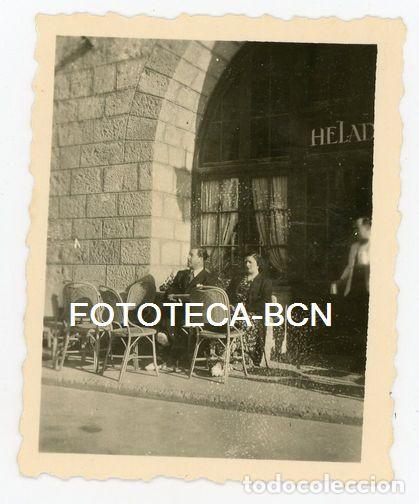 Alte Fotografie: FOTO ORIGINAL MONASTERIO DE MONTSERRAT BAR TERRAZA HELADOS A&Ntilde;OS 40