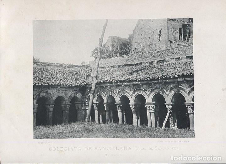 Fotografia antiga: FOTOGRAF&Iacute;A A&Ntilde;O 1892 FOTOTIPIA ORIGINAL CANTABRIA SANTILLANA HAUSER Y MENET A&Ntilde;O SIGLO XIX