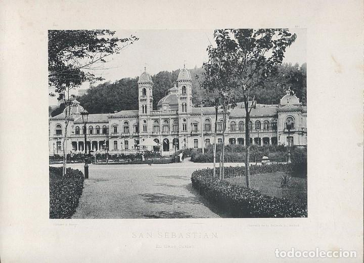 Fotograf&iacute;a antigua: FOTOGRAF&Iacute;A A&Ntilde;O 1892 FOTOTIPIA ORIGINAL SAN SEBASTIAN HAUSER Y MENET A&Ntilde;O SIGLO XIX