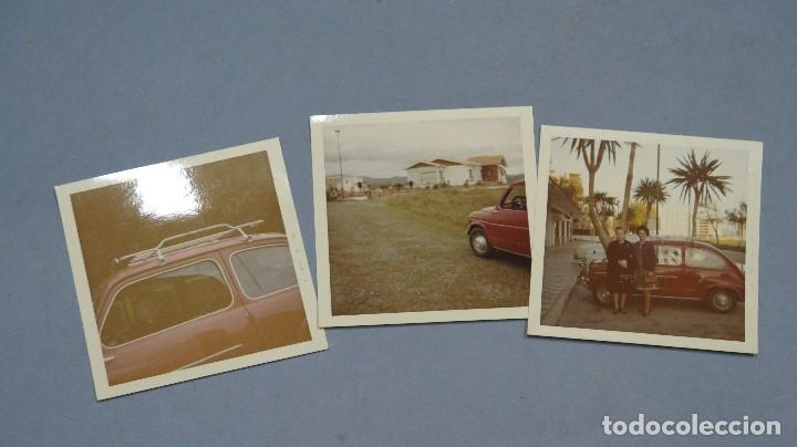 Fotograf&iacute;a antigua: 3 FOTOGRAFIAS DE SEAT 600. MALAGA. TORREMOLINO