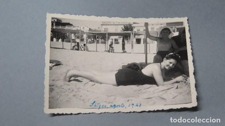 Alte Fotografie: FOTOGRAFIA. PLAYA SITGES. 1943