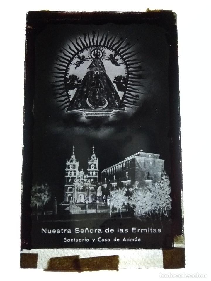 Fotograf&iacute;a antigua: ANTIGUO CLICHE NEGATIVO EN CRISTAL NTRA SRA DE LAS ERMITAS VIANA DO BOLO A RUA ORENSE