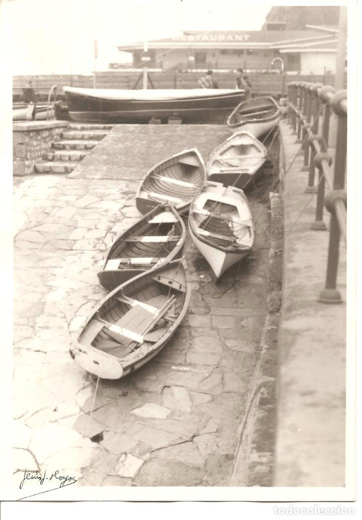 Fotograf&iacute;a antigua: FOTO, BARCAS EN EL EMBARCADERO, SIN IDENTIFICAR LUGAR/FECHA, 13X18 (POSIBLEMENTE PUERTO DE GETARIA)