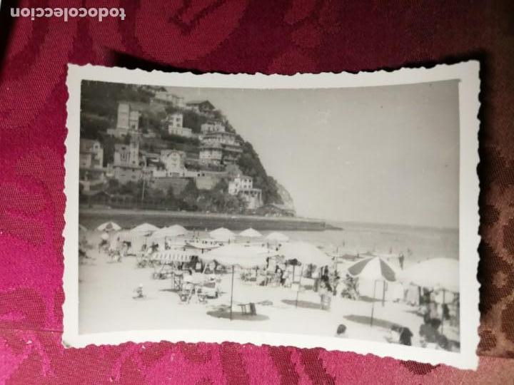 Fotograf&iacute;a antigua: Antigua fotograf&iacute;a. Playa de San sebasti&aacute;n. Foto a&ntilde;os 50.