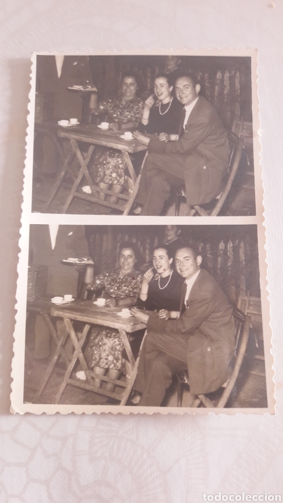 Fotograf&iacute;a antigua: Galicia Foto doble comida feria