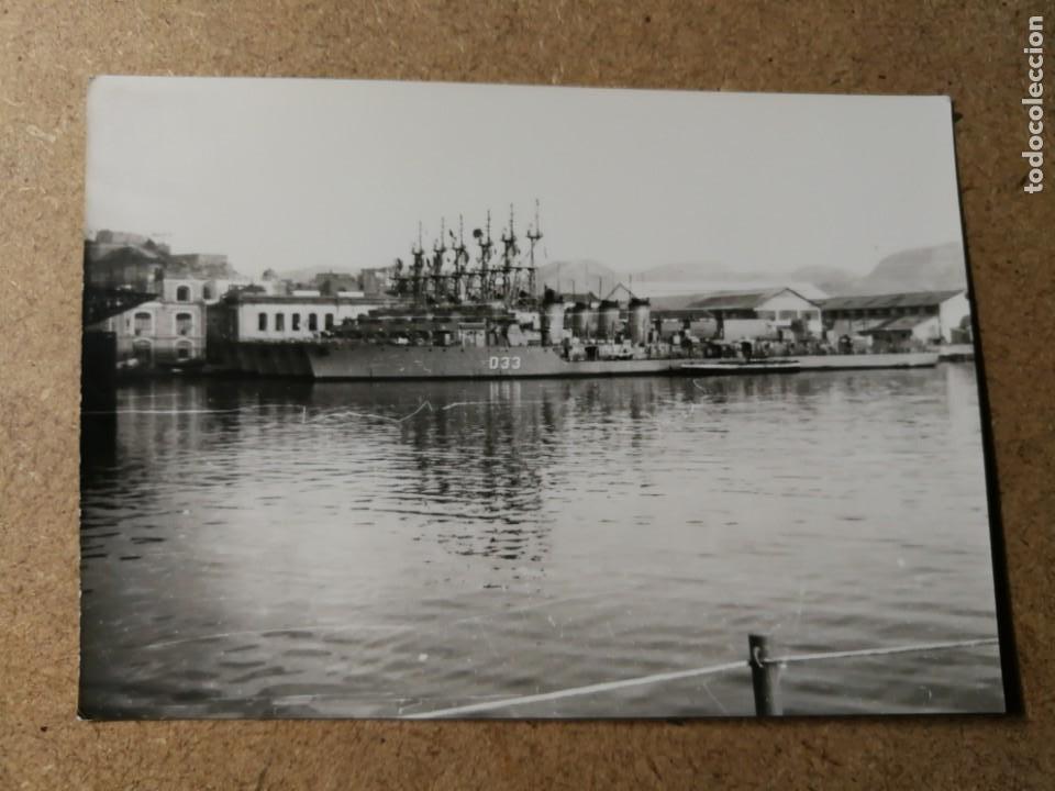 Fotograf&iacute;a antigua: Fotograf&iacute;a. Puerto de Cartagena. Provincia de murcia. Fragata de guerra. Foto a&ntilde;os 60.