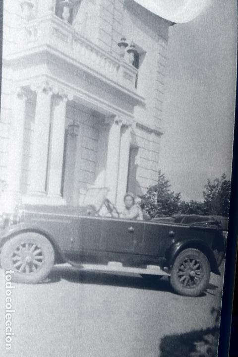 Fotograf&iacute;a antigua: Negativo celuloide 9 x 15 cm a&ntilde;os 20 coche de &eacute;poca