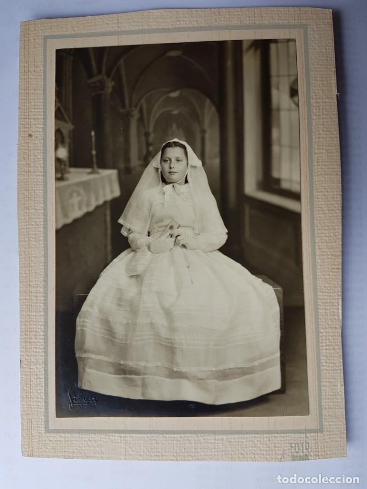 Fotografia antiga: NI&Ntilde;A PRIMERA COMUNION. GIRL PREMI&Egrave;RE COMMUNION. GIRL FIRST COMMUNION. 1954