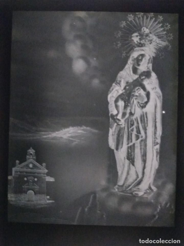 Fotograf&iacute;a antigua: CAPARROSO MERINDAD DE OLITE NAVARRA ANTIGUO CLICH&Eacute; DE NTRA SRA DEL SOTO NEGATIVO EN CRISTAL