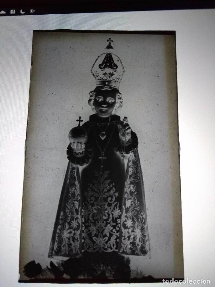 Fotograf&iacute;a antigua: LEON NI&Ntilde;O JESUS DE PRAGA PADRES CARMELITAS ANTIGUO CLICH&Eacute; NEGATIVO EN VIDRIO