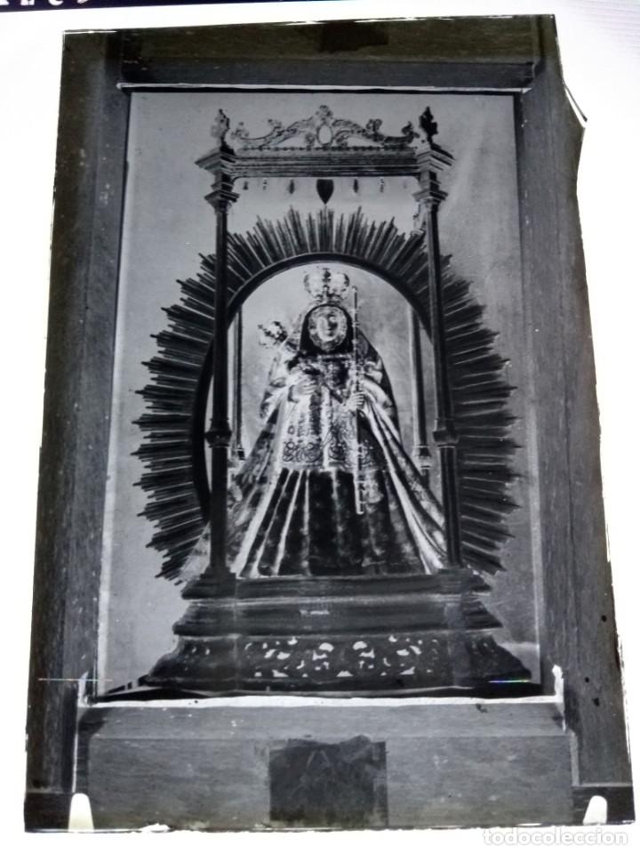 Alte Fotografie: CANARIAS NTRA SRA DE LA CANDELARIA ANTIGUO CLICH&Eacute; NEGATIVO EN CRISTAL