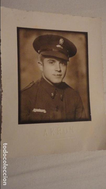 Antique Photography: ANTIGUA FOTOGRAFIA.CONDUCTOR.CHOFER DE COCHES? MILITAR? FOTO AKRON.SEVILLA