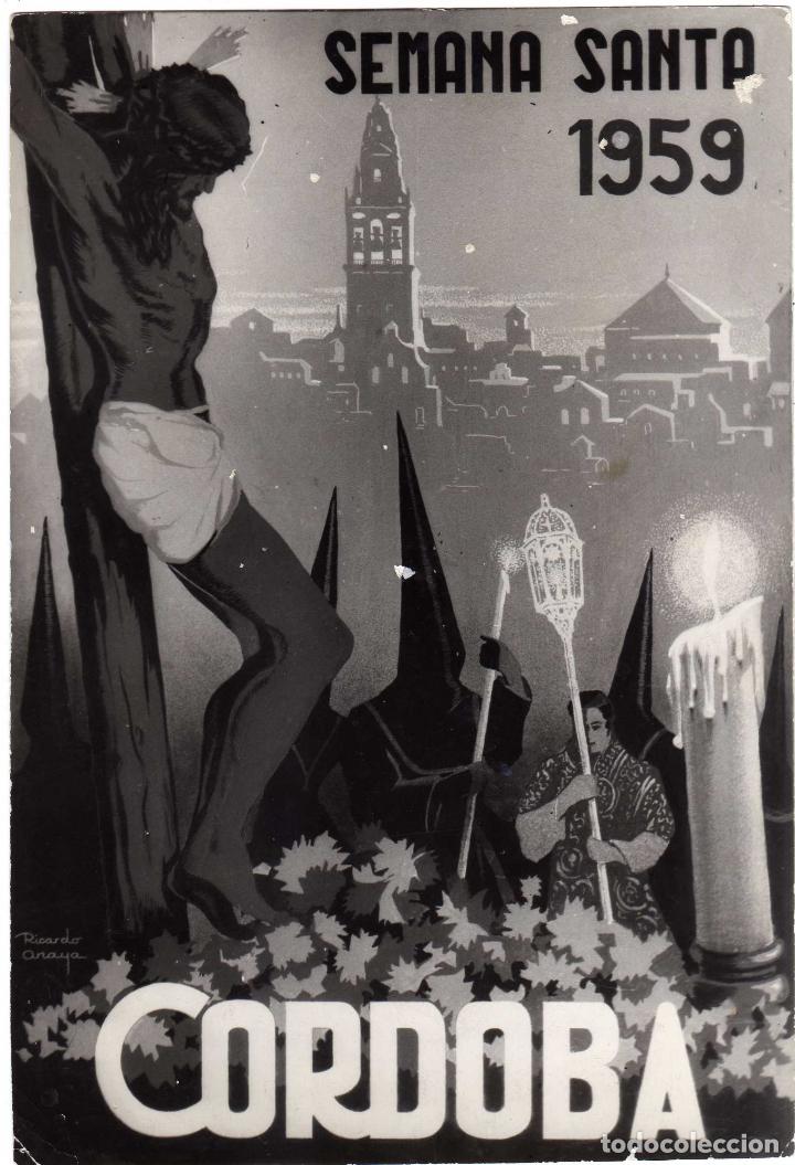 Fotograf&iacute;a antigua: ANTIGUA FOTOGRAFIA DEL CARTEL DE SEMANA SANTA DE CORDOBA DEL A&Ntilde;O 1959 DE RICARDO ANAYA