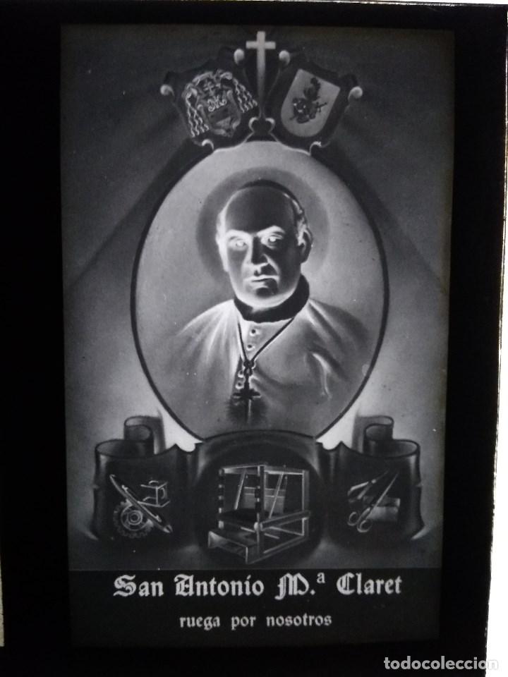 Fotografia antiga: ANTIGUO CLICH&Eacute; DE SAN ANTONIO MAR&Iacute;A CLARET  NEGATIVO EN CRISTAL