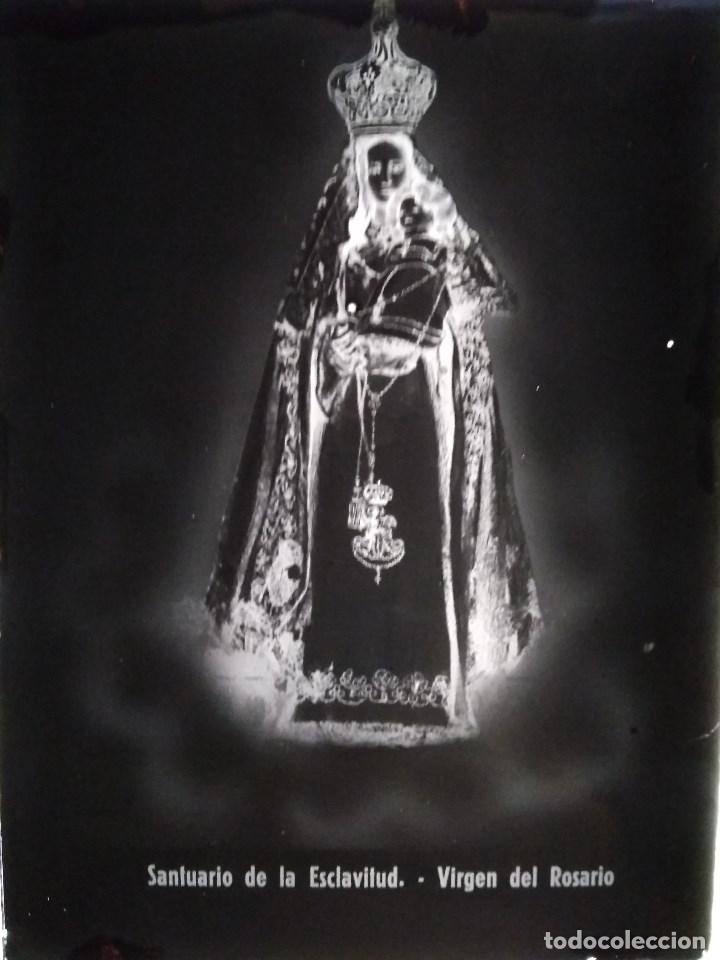 Fotograf&iacute;a antigua: ANTIGUO CLICH&Eacute; DE LA VIRGEN DEL ROSARIO SANTUARIO DE LA ESCLAVITUD NEGATIVO EN CRISTAL
