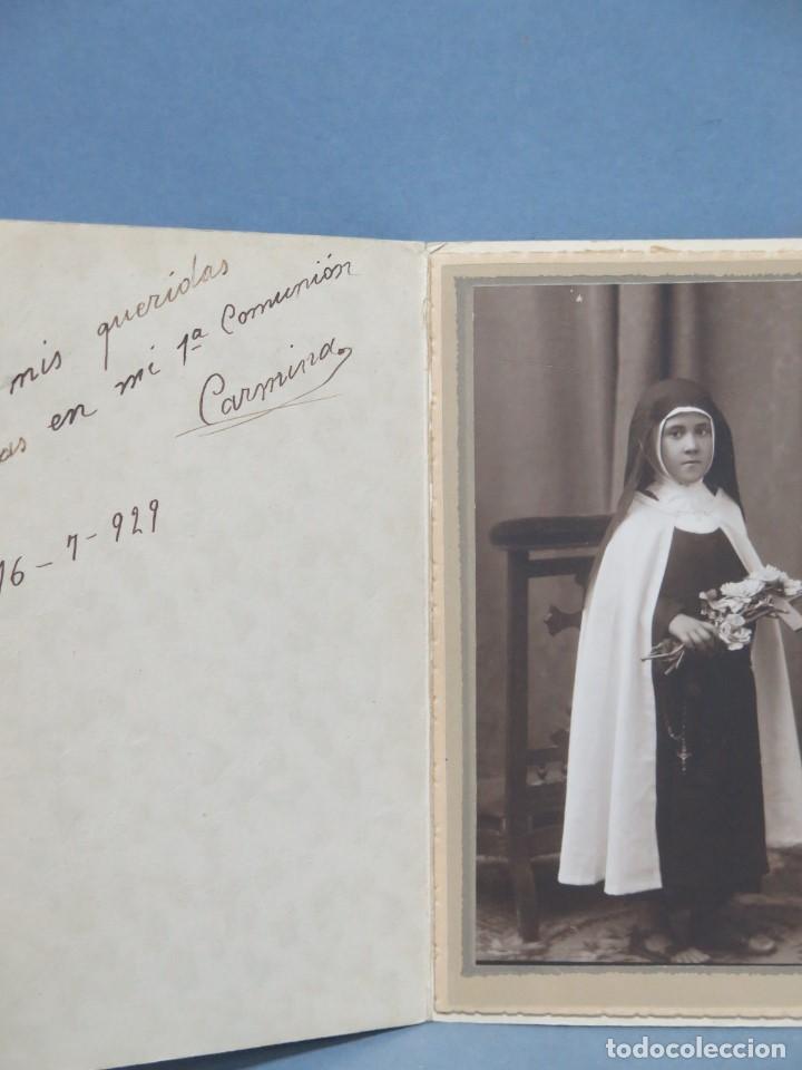 Fotograf&iacute;a antigua: CURIOSA FOTOGRAFIA NI&Ntilde;A PRIMERA COMUNION VESTIDA COMO SANTA TERESITA DEL NI&Ntilde;O JESUS. S. SEBASTIAN