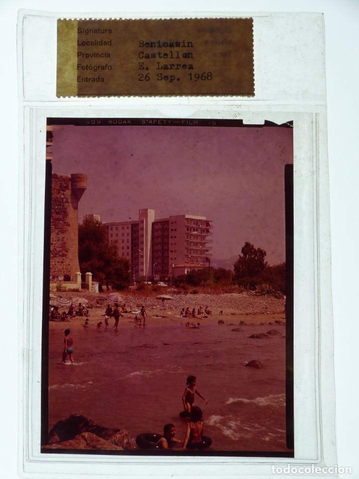 Antique Photography: BENICASIM, CASTELLON - CLICHE ORIGINAL POSITIVO EN CELULOIDE - A&Ntilde;O 1968