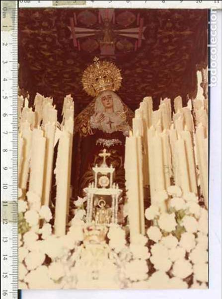 Fotograf&iacute;a antigua: FOTOGRAF&Iacute;A VIRGEN DEL SUBTERR&Aacute;NEO  SANTA DE SEVILLA A&Ntilde;O 1984