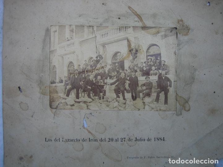 Fotografia antica: Antigua fotografia Los de Lazareto de Irun 1884. Fotograf&iacute;a de F. Pedro .Larrechipi 12