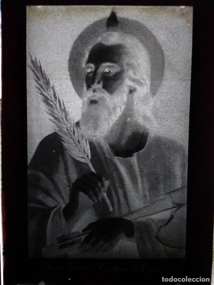 Alte Fotografie: CARACAS VENEZUELA ANTIGUO CLICH&Eacute; DE SAN JUDAS TADEO NEGATIVO EN CRISTAL