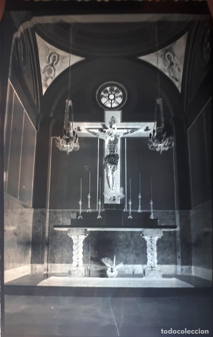 Fotografia antica: ANTIGUO CLICH&Eacute; DEL SANT&Iacute;SIMO CRISTO DEL CONSUELO TARIFA CADIZ NEGATIVO EN CRISTAL