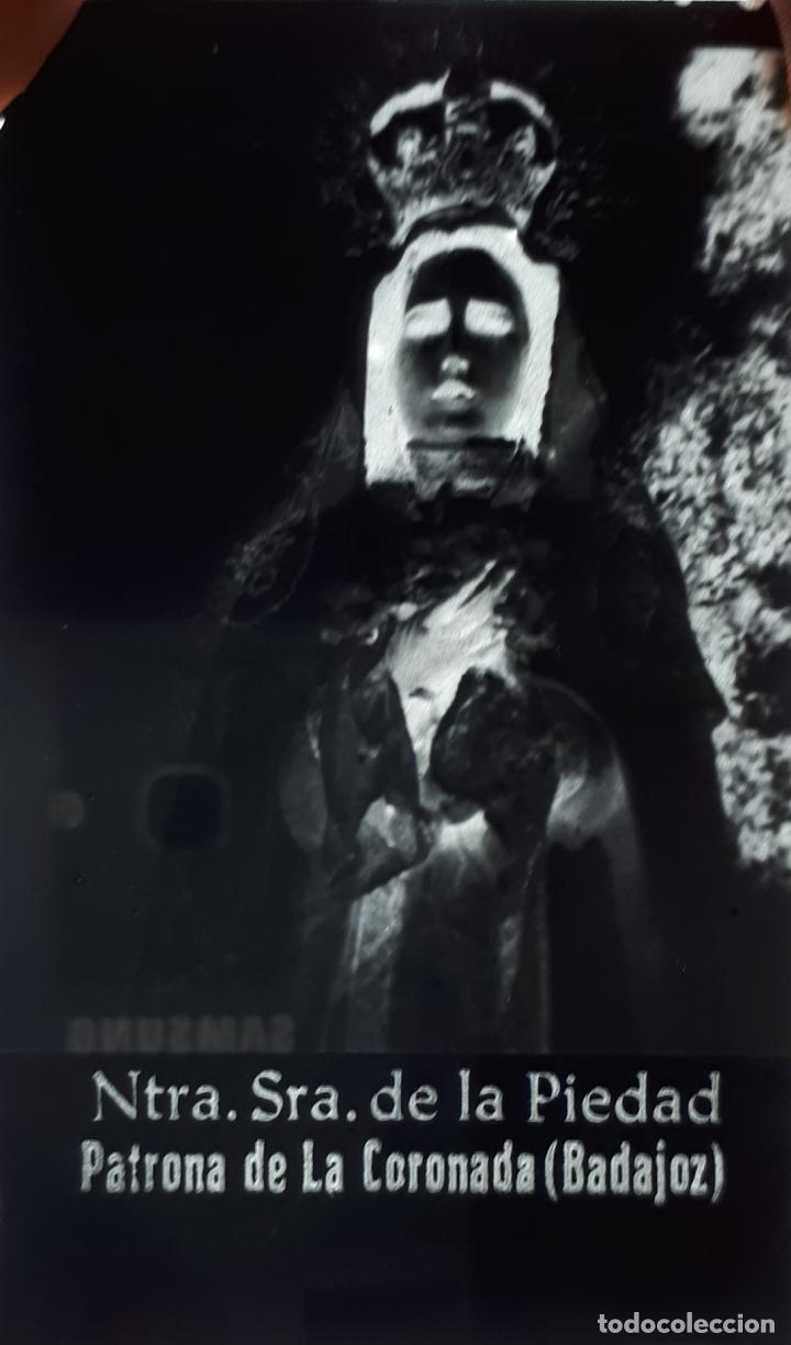 Alte Fotografie: ANTIGUO CLICH&Eacute; DE NUESTRA SE&Ntilde;ORA DE LA PIEDAD LA CORONADA BADAJOZ NEGATIVO EN CRISTAL