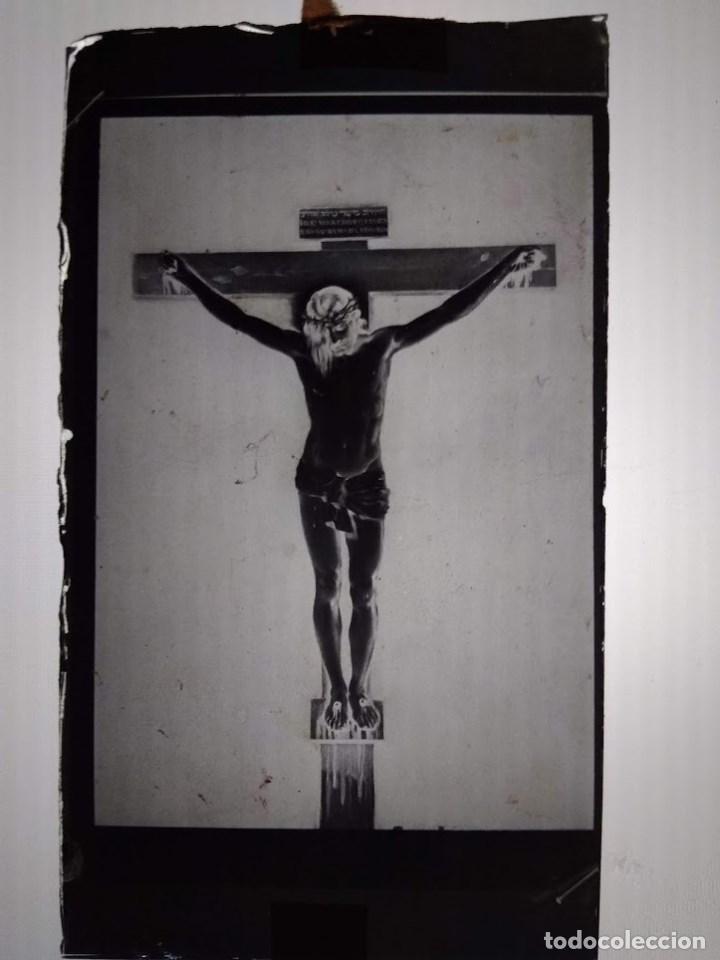 Fotograf&iacute;a antigua: ANTIGUO CLICH&Eacute; DEL CRISTO DE VEL&Aacute;ZQUEZ NEGATIVO EN CRISTAL