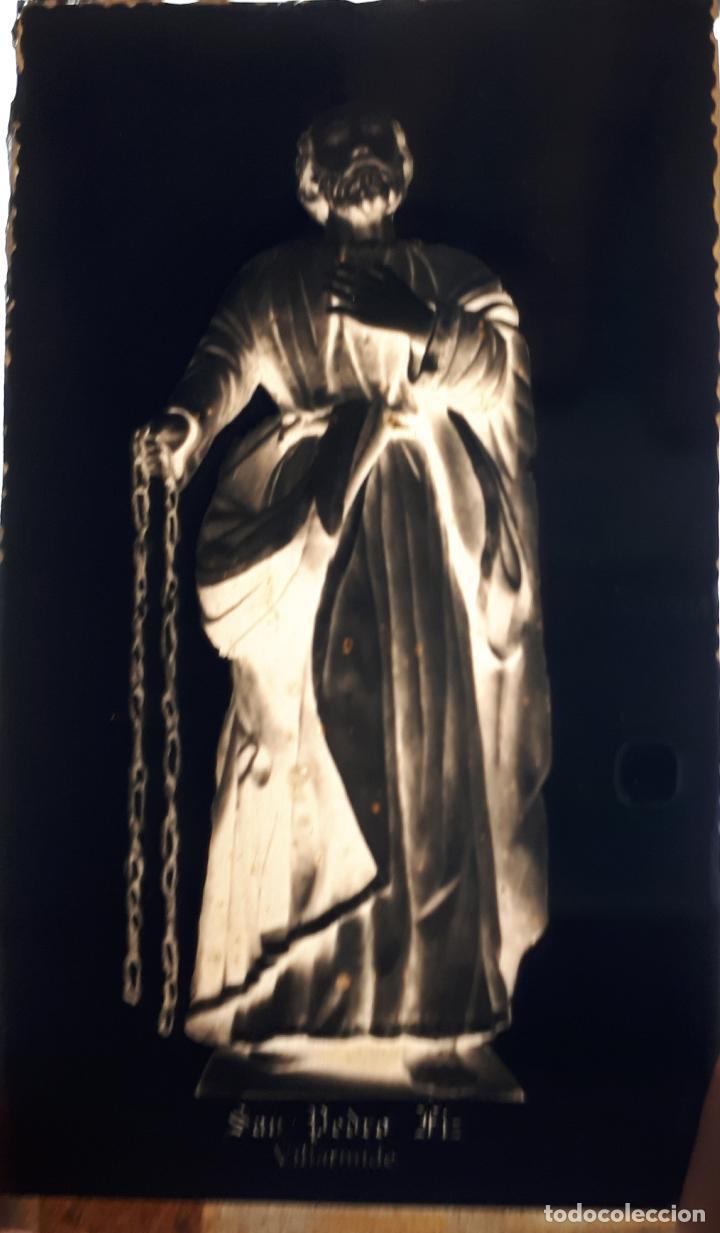 Alte Fotografie: ANTIGUO CLICH&Eacute; DE SAN PEDRO FIZ VILLARMIDE A CORU&Ntilde;A NEGATIVO EN CRISTAL