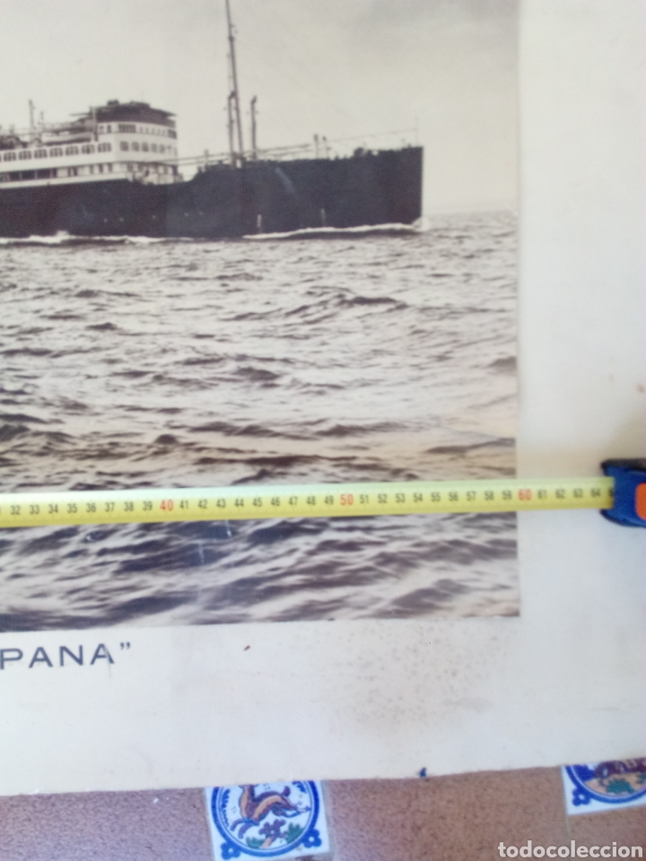 Fotografía antigua: Foto antigua 60x50cm barco a vapor Campana societe generale de transports maritimes a vapeur - Foto 2 - 162368597