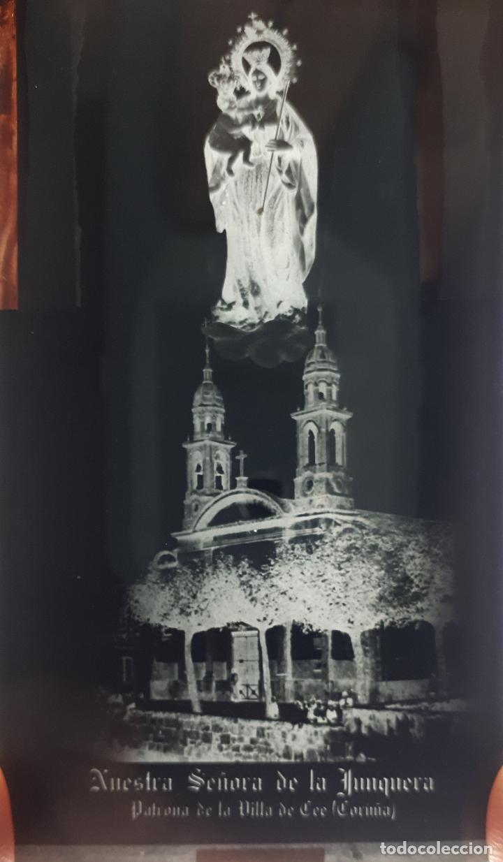 Fotograf&iacute;a antigua: ANTIGUO CLICH&Eacute; DE  NUESTRA SE&Ntilde;ORA DE LA JUNQUERA CEE A CORU&Ntilde;A NEGATIVO CRISTAL