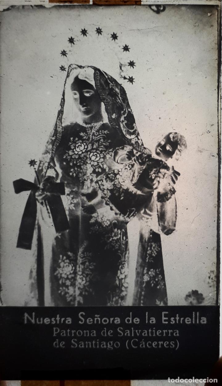 Fotograf&iacute;a antigua: ANTIGUO CLICH&Eacute; DE NUESTRA SE&Ntilde;ORA DE LA ESTRELLA SALVATIERRA DE SANTIAGO CACERES NEGATIVO CRISTAL