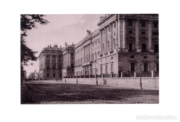 Photographie ancienne: MADRID.- PALACIO REAL FACHADA PRINCIPAL. HAUSER Y MENET. COMISAR&Iacute;A REGIA DEL TURISMO.- 20,5 X 13