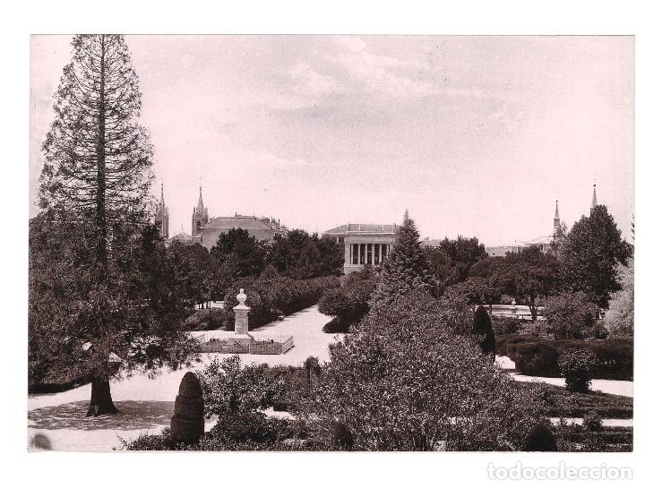 Photographie ancienne: MADRID.- RETIRO. PARTERRE. HAUSER Y MENET. COMISAR&Iacute;A REGIA DEL TURISMO.- 22 X 15