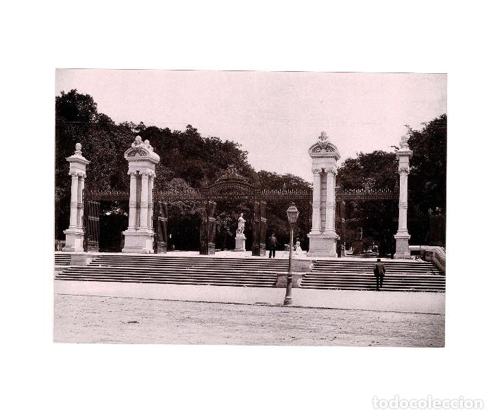 Photographie ancienne: MADRID.- RETIRO. LA ENTRADA. HAUSER Y MENET. COMISAR&Iacute;A REGIA DEL TURISMO.- 22 X 15