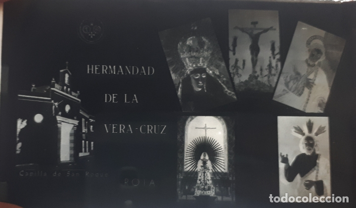Photographie ancienne: ANTIGUO CLICH&Eacute; HERMANDAD DE LA VERA CRUZ CAPILLA DE SAN ROQUE ROTA CADIZ NEGATIVO EN CRISTAL