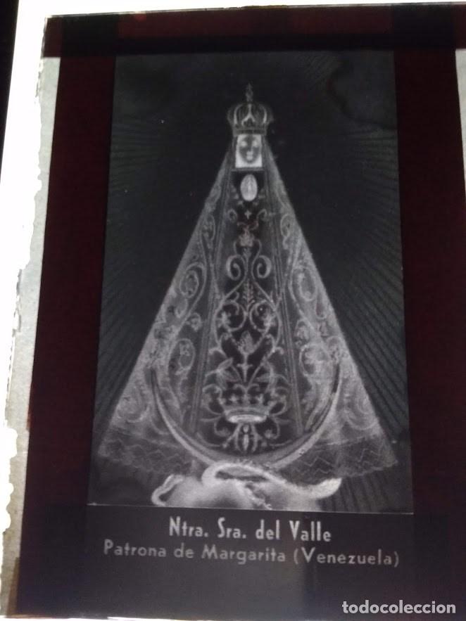 Fotografia antiga: ANTIGUO CLICH&Eacute; DE NUESTRA SE&Ntilde;ORA DEL VALLE PATRONA DE ISLA MARGARITA VENEZUELA NEGATIVO EN CRISTAL