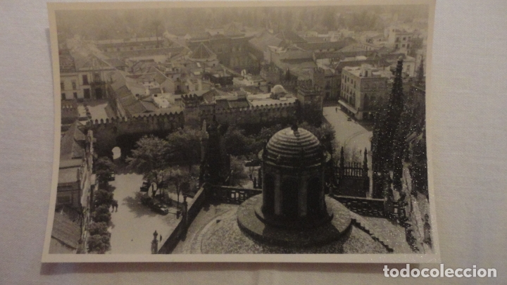 Alte Fotografie: ANTIGUA FOTOGRAFIA.VISTA AEREA DE SEVILLA A&Ntilde;OS 50