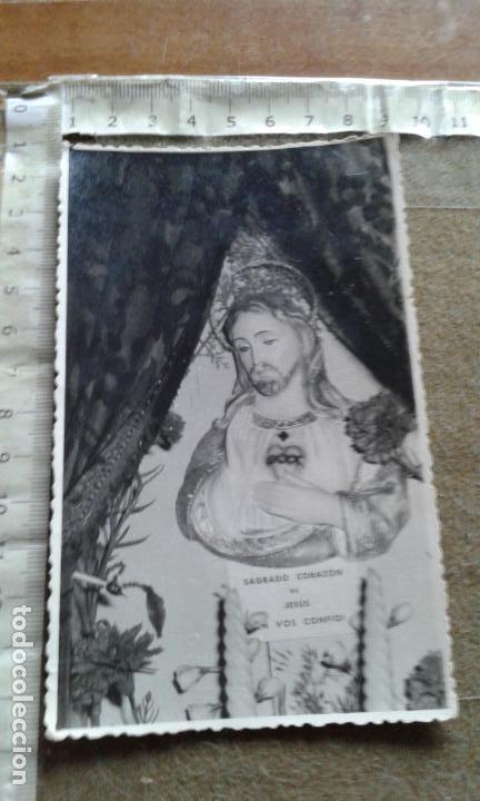 Fotograf&iacute;a antigua: FOTOGRAFIA ANTIGUA IMAGEN DEL SAGRADO CORAZON DE JESUS