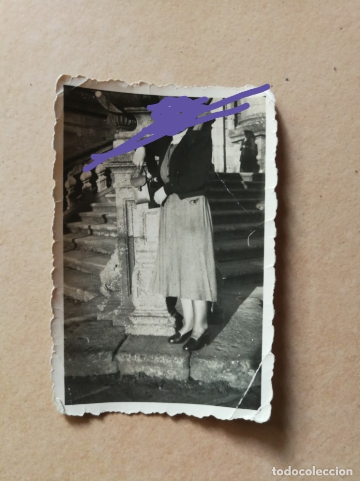 Fotografia antiga: Fotograf&iacute;a antigua de Santiago de compostela. Foto a&ntilde;os 40/50.