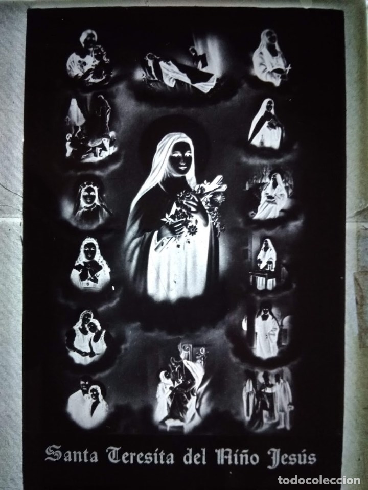 Fotograf&iacute;a antigua: ANTIGUO CLICH&Eacute; DE SANTA TERESITA DEL NI&Ntilde;O JES&Uacute;S NEGATIVO EN CRISTAL