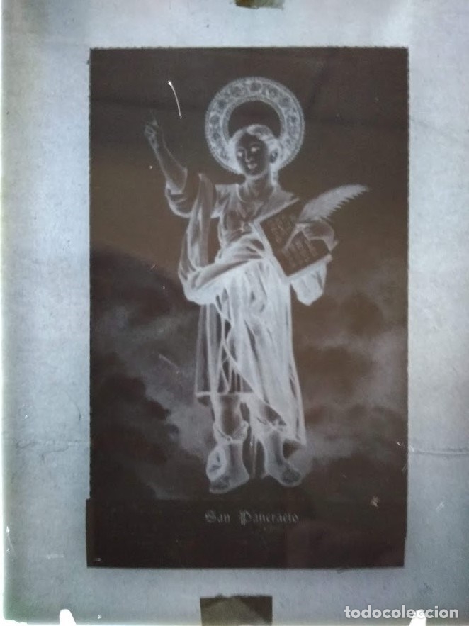Fotograf&iacute;a antigua: ANTIGUO CLICH&Eacute; DE SAN PANCRACIO NEGATIVO EN CRISTAL