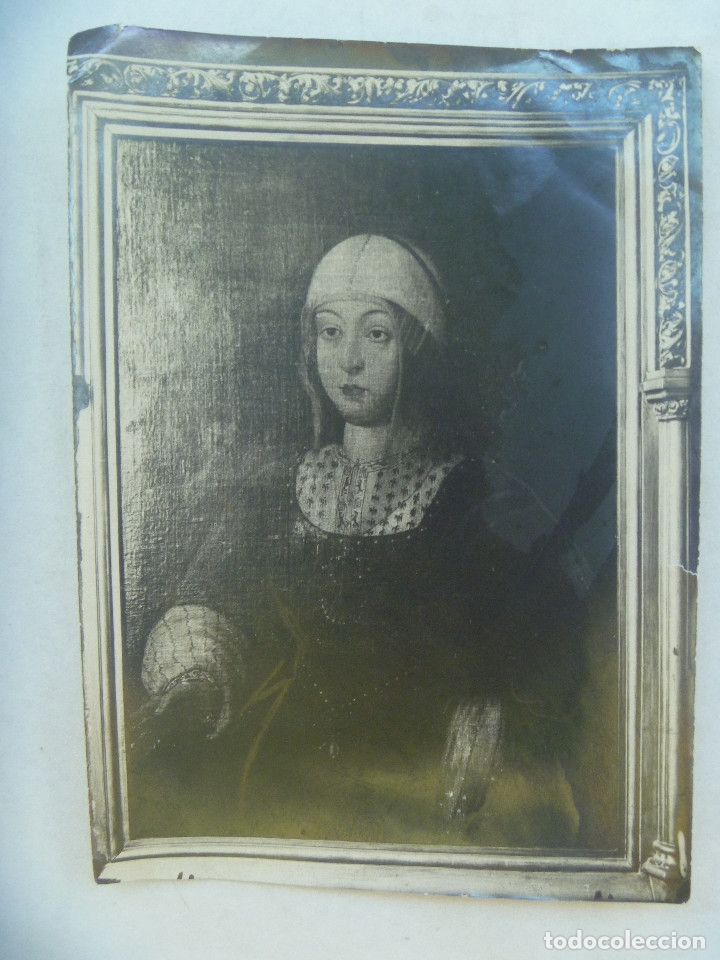 Fotograf&iacute;a antigua: FOTO DE UN CUADRO DE ISABEL LA CATOLICA ... 12,5 x 17,5 cm