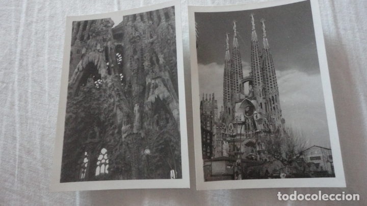 Fotograf&iacute;a antigua: DOS FOTOGRAFIAS.LA SAGRADA FAMILIA.GAUDI.BARCELONA A&Ntilde;OS 50.60