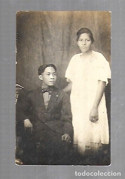Fotograf&iacute;a antigua: ANTIGUA FOTOGRAFIA DE ESTUDIO DE MATRIMONIO CUBANO. 9 X 14CM