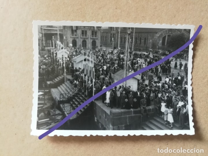 Fotografia antiga: Fotograf&iacute;a antigua. Puerto de barcelona. Congreso Eucar&iacute;stico. Foto a&ntilde;o 1952. Foto.